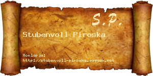 Stubenvoll Piroska névjegykártya